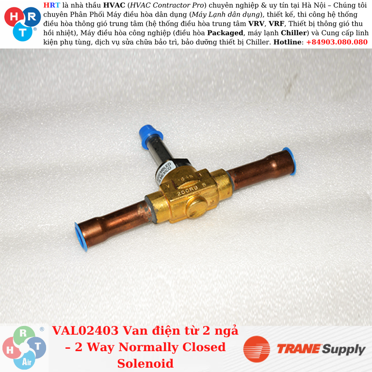 VAL02403 Van điện từ 2 ngả – 2 Way Normally Closed Solenoid