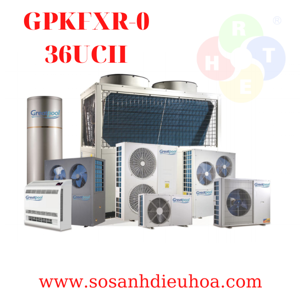 Máy Bơm Nhiệt Nước Nóng HeatPump GreatPool dòng thương mại GPKFXR-036UCII