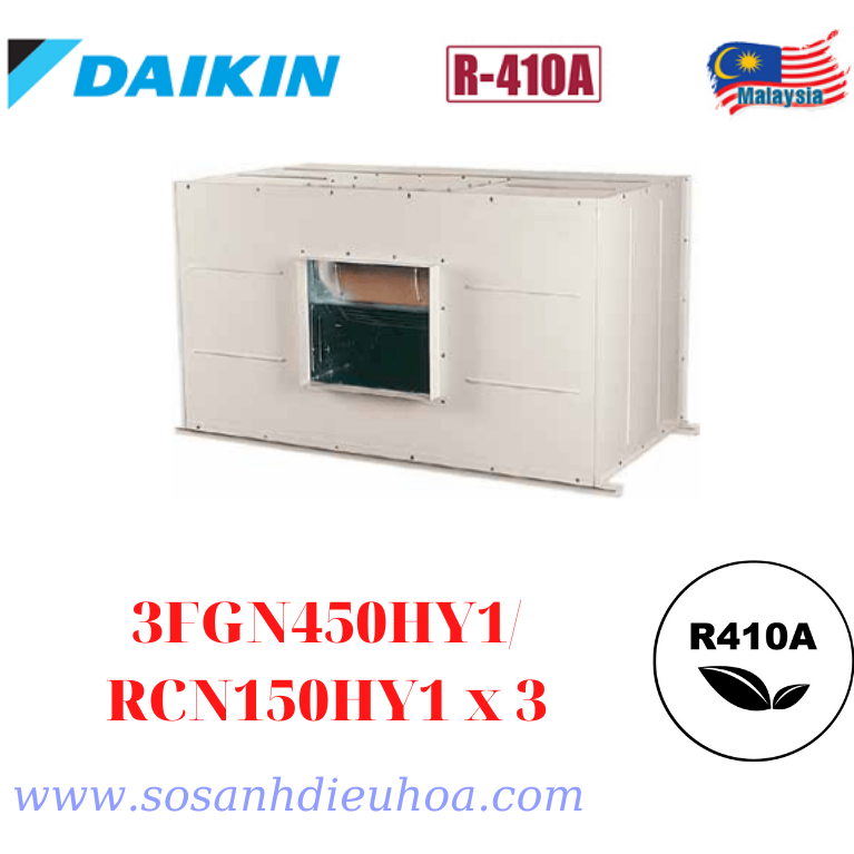 Máy điều hòa công nghiệp Giấu Trần Daikin 3FGN450HY1/RCN150HY1 x 3 Gas R410a