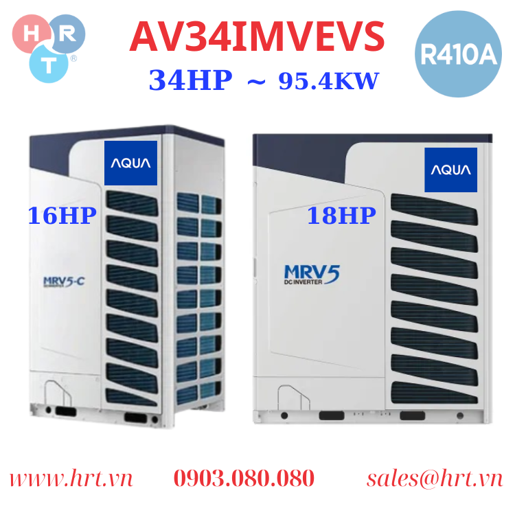 Dàn Nóng VRF Aqua 2 Chiều 34HP AV34IMVEVS