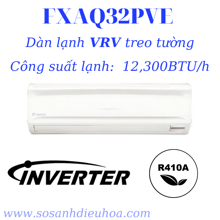 Dàn lạnh điều hòa trung tâm Daikin treo tường VRV FXAQ32PVE - HRT