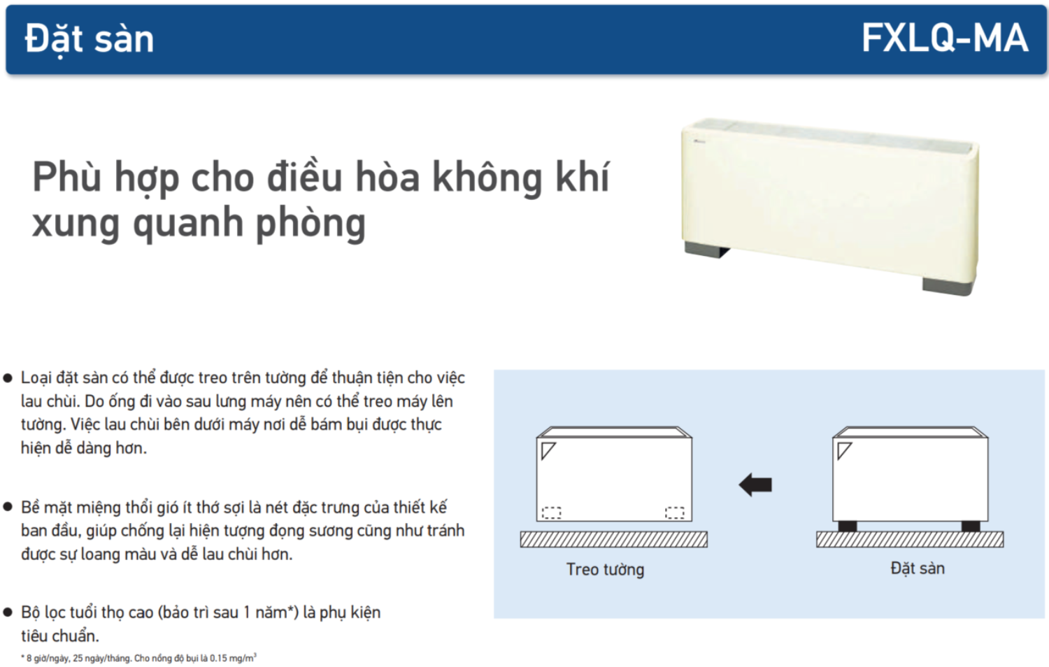 Dàn Lạnh Điều Hòa Trung Tâm VRV Daikin Loại Đặt Sàn FXLQ32MAVE8 - HRT