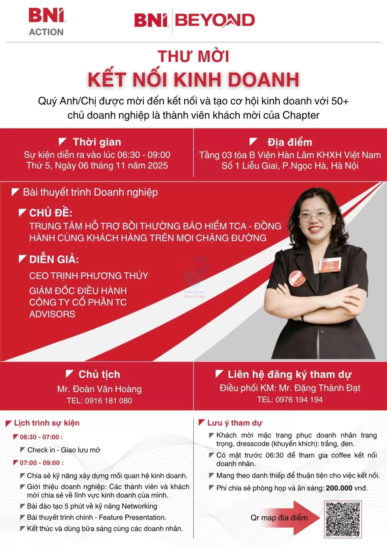 THƯ MỜI KẾT NỐI KINH DOANH – BNI ACTION 06/11/2025