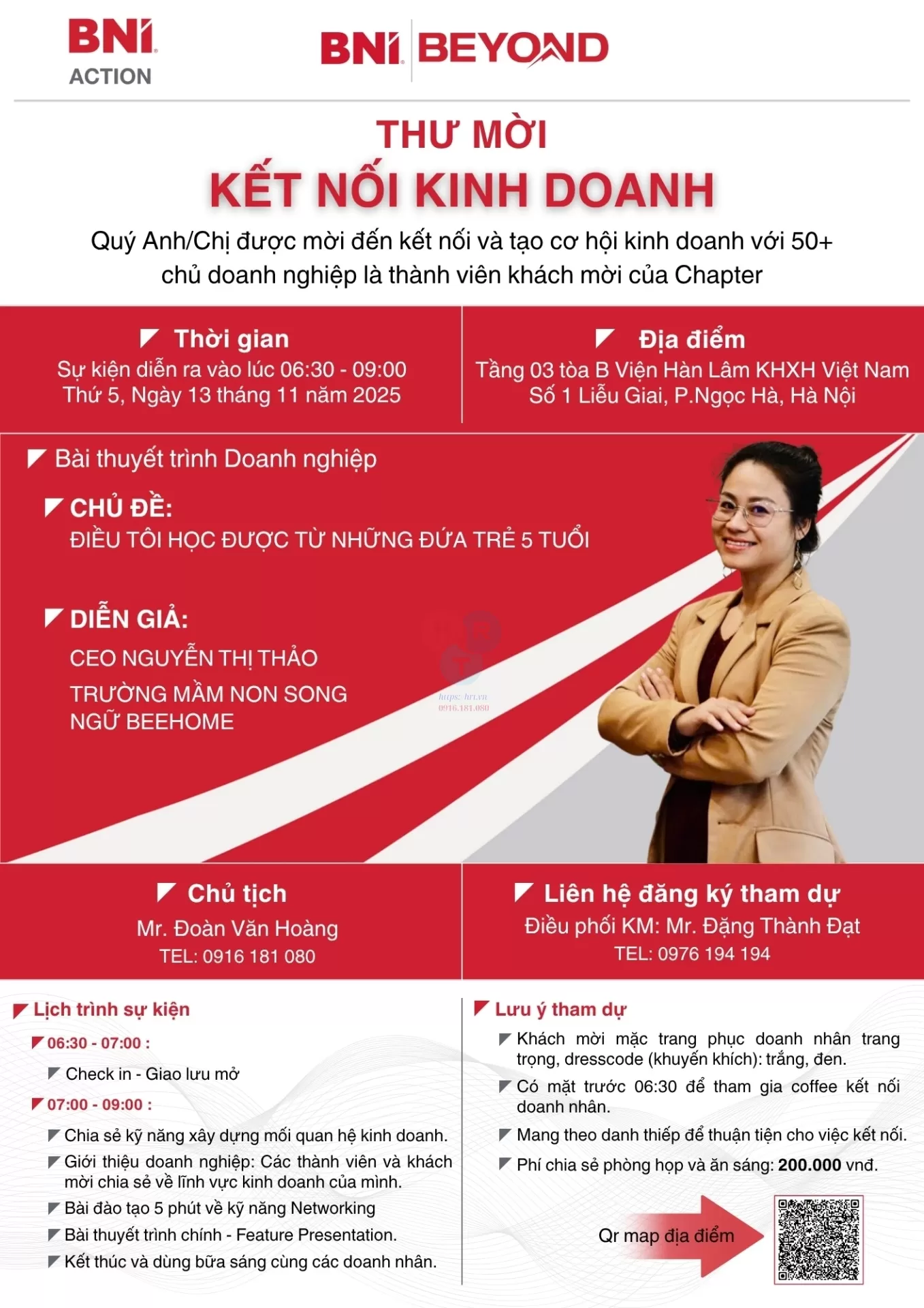 THƯ MỜI KẾT NỐI KINH DOANH – BNI ACTION 13/11/2025