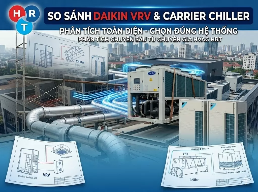 So Sánh Daikin VRV Và Carrier Chiller: Phân Tích Toàn Diện Để Chọn Đúng Hệ Thống