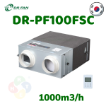Thiết bị thông gió thu hồi nhiệt DR FAN 1000m3/h DR-PF100FSC