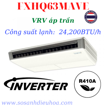Dàn lạnh điều hòa trung tâm Daikin áp trần VRV FXHQ63MAVE - HRT